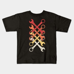 Retro Vintage Wrench Design Kids T-Shirt